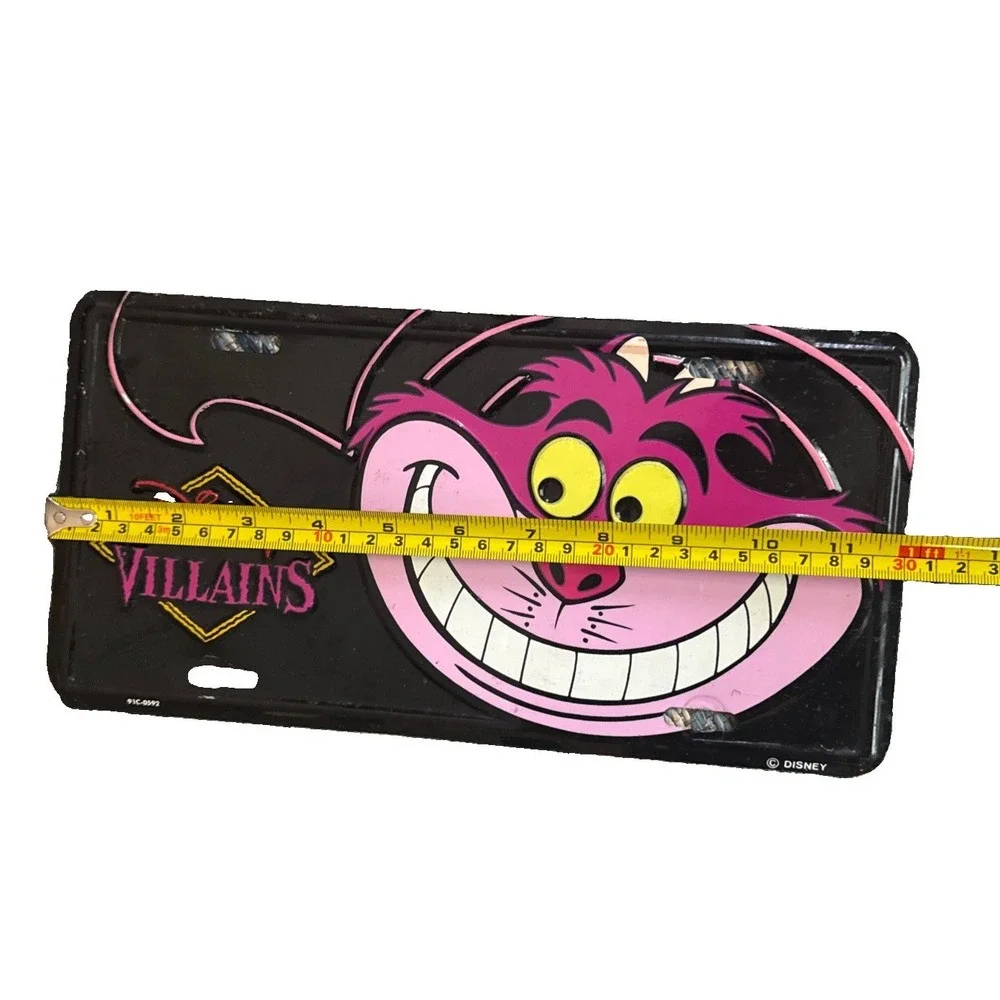 Vintage Walt Disney Villains License Plate Cheshire Cat Vtg Disney